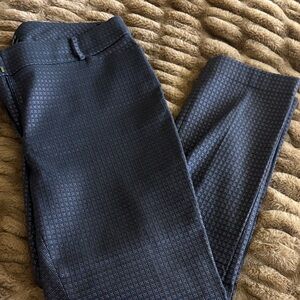 LOFT Women’s Dark Blue Patterned Dress Pants